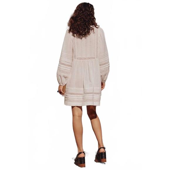 NEW SPELL stevie lace boho mini dress in camellia
